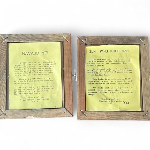 3 Vtg Native American (Zuni & Navajo) Sand Paintings - Rainbow Way Ltd., NM - Picture 6 of 6